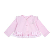 LITTLE A - Ashleigh Cardi With Bow Detail - Pink Blossom