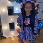 BILLIEBLUSH - Sequin Stars Three Piece Skirt Set - Blue