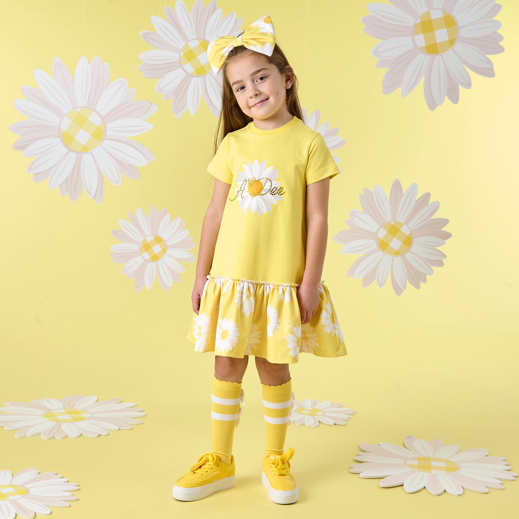 A DEE - Dove Daisy Dreamer Drop Waist Dress - Daisy Yellow