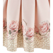 MONNALISA - Rose Leopard Top &  Skirt Set - Pink