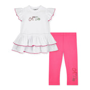 A DEE - Tallulah Tutti Frutti Ric Rac Legging Set - White