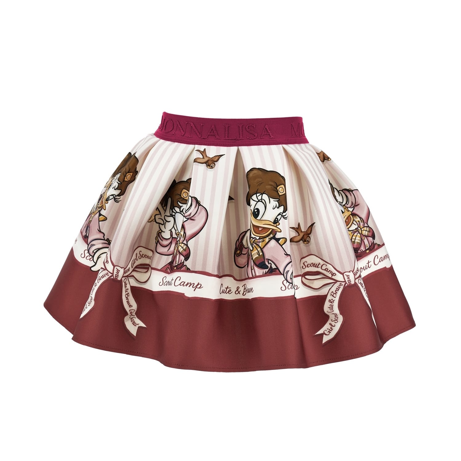 MONNALISA - Daisy Duck Top & Skirt Set - Burgundy