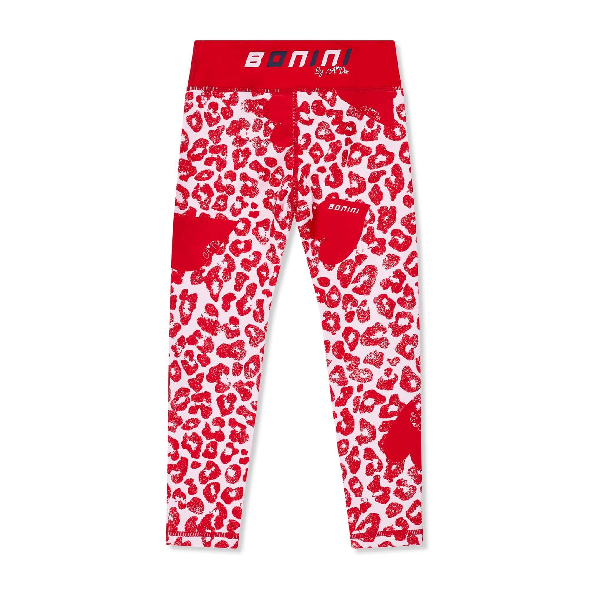 BONINI BY A DEE - Leopard Print Sport Legging Set - Red