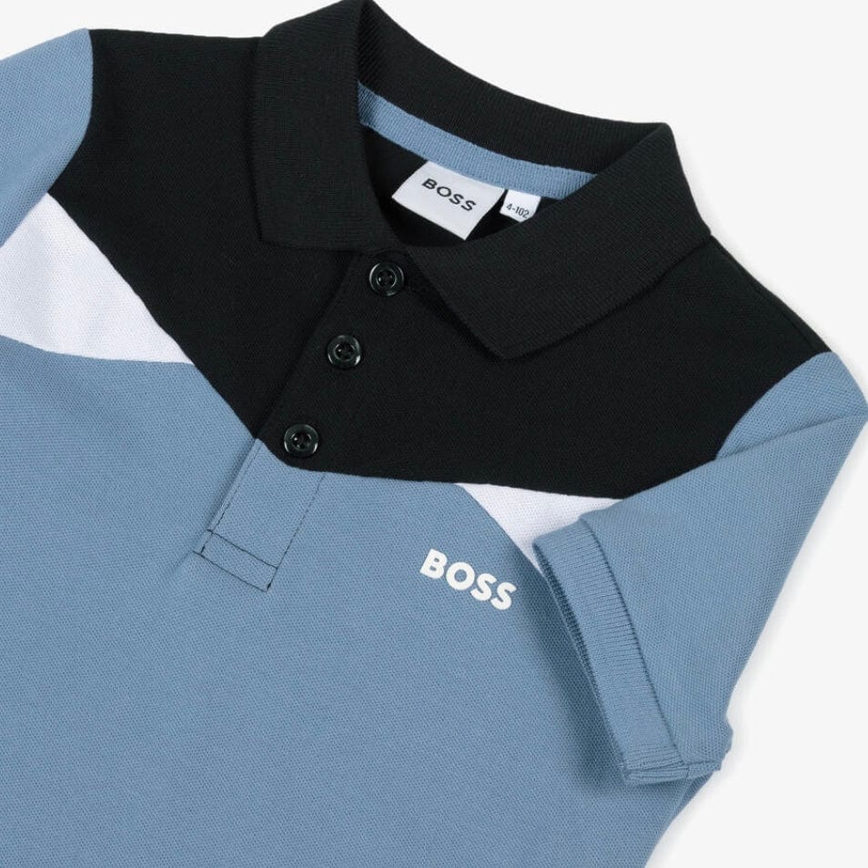 BOSS - Colour Block Polo -  Blue