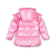 A DEE - Love Story Liliana Padded Jacket With Frill Heart Pockets - Peony Pink