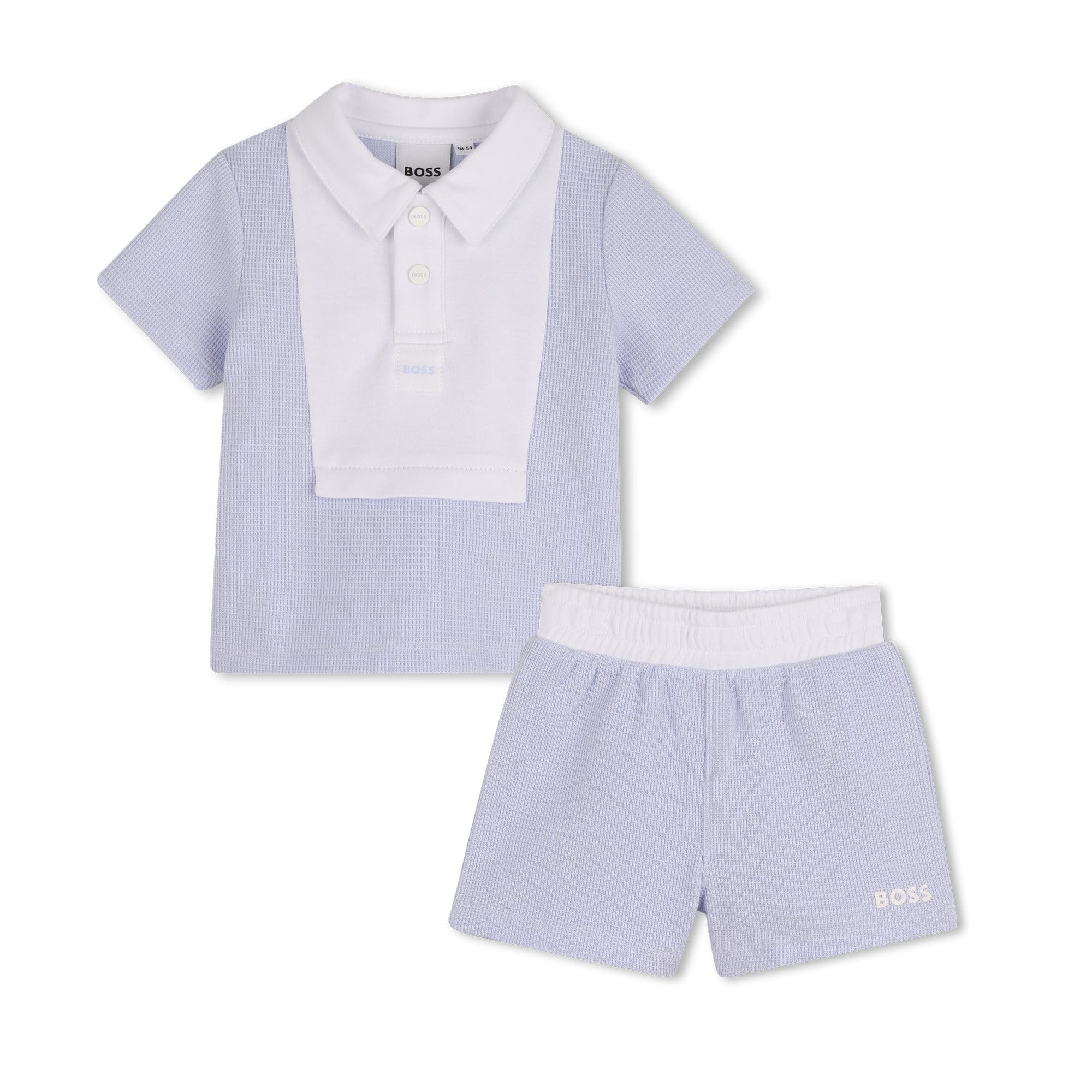 BOSS - Collar Bib Short Set -  Blue