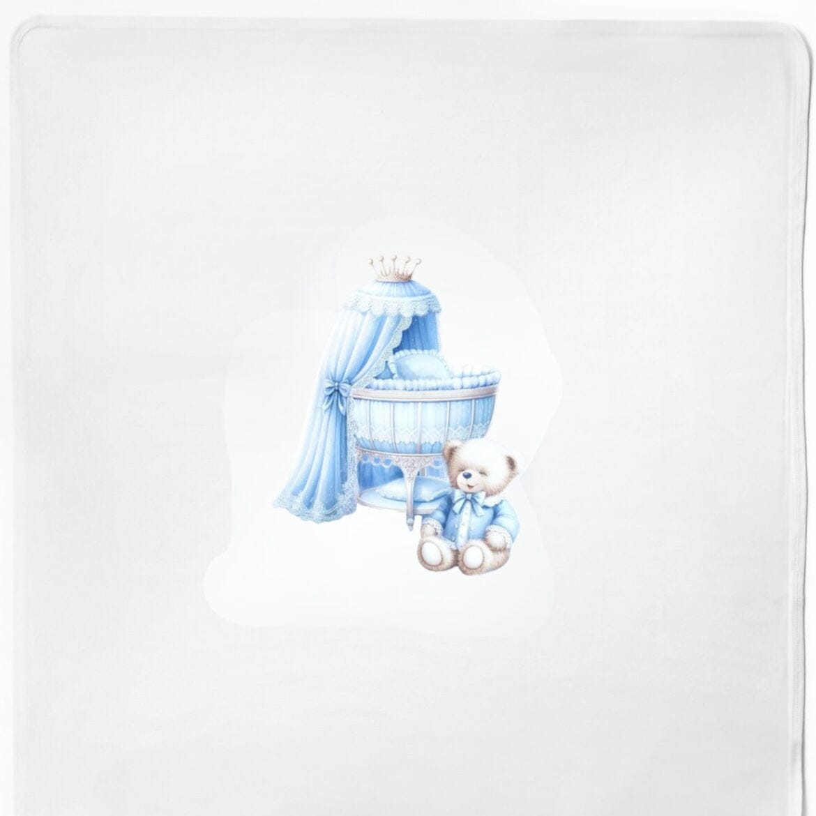 FIRST BABY - Royal Swaddle Blanket - Blue