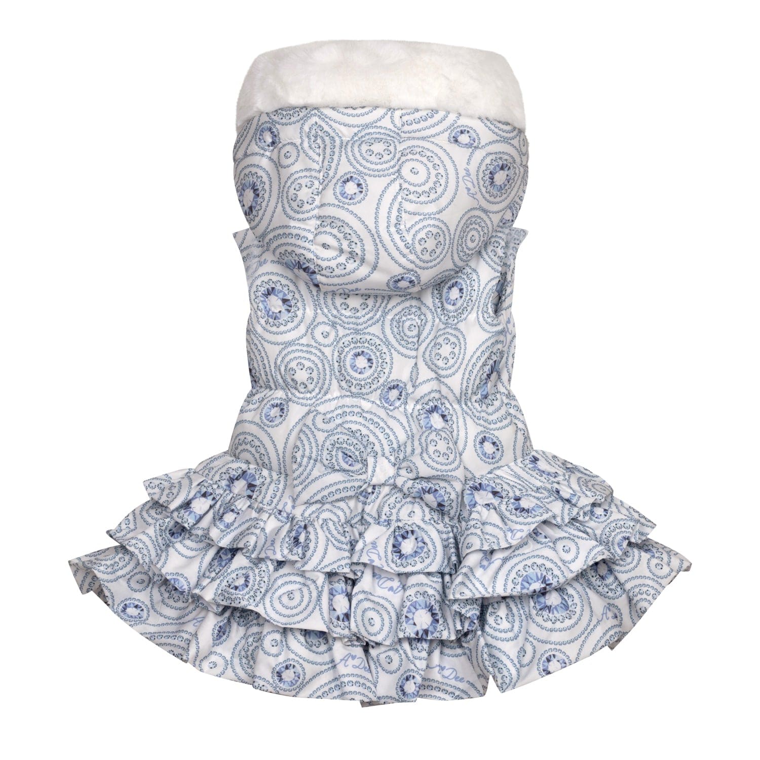 A DEE - A Dee On Ice Penny Diamond Print Gilet - Snow White