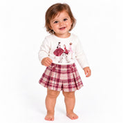 MAYORAL - Plaid Short Set - Raspberry