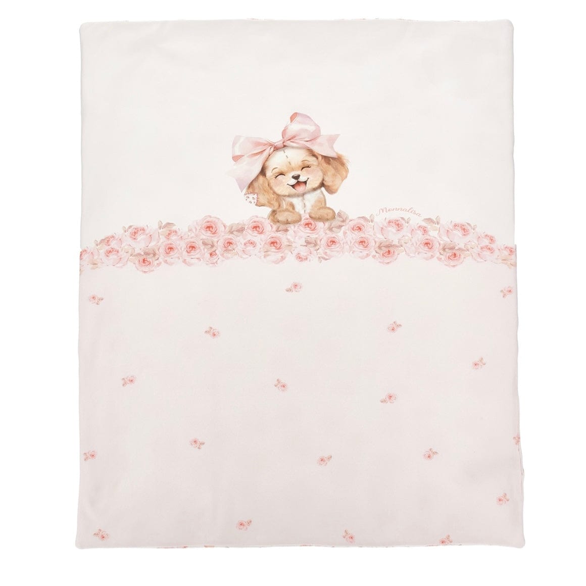 MONNALISA - Rose & Bow Puppy Blanket- Pink