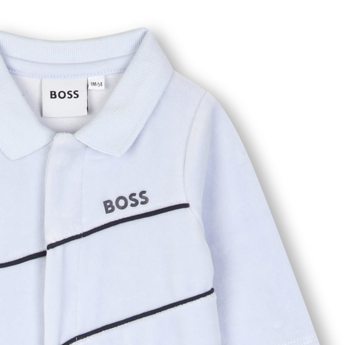 BOSS - Collar  Babygrow  -  Blue