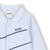 BOSS - Collar  Babygrow  -  Blue