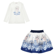 MONNALISA - Frozen Elsa Skirt Set - Blue