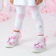 A DEE -  Bowie Heavenly Hydrangea Printed Bow Trainer - Pink Blossom