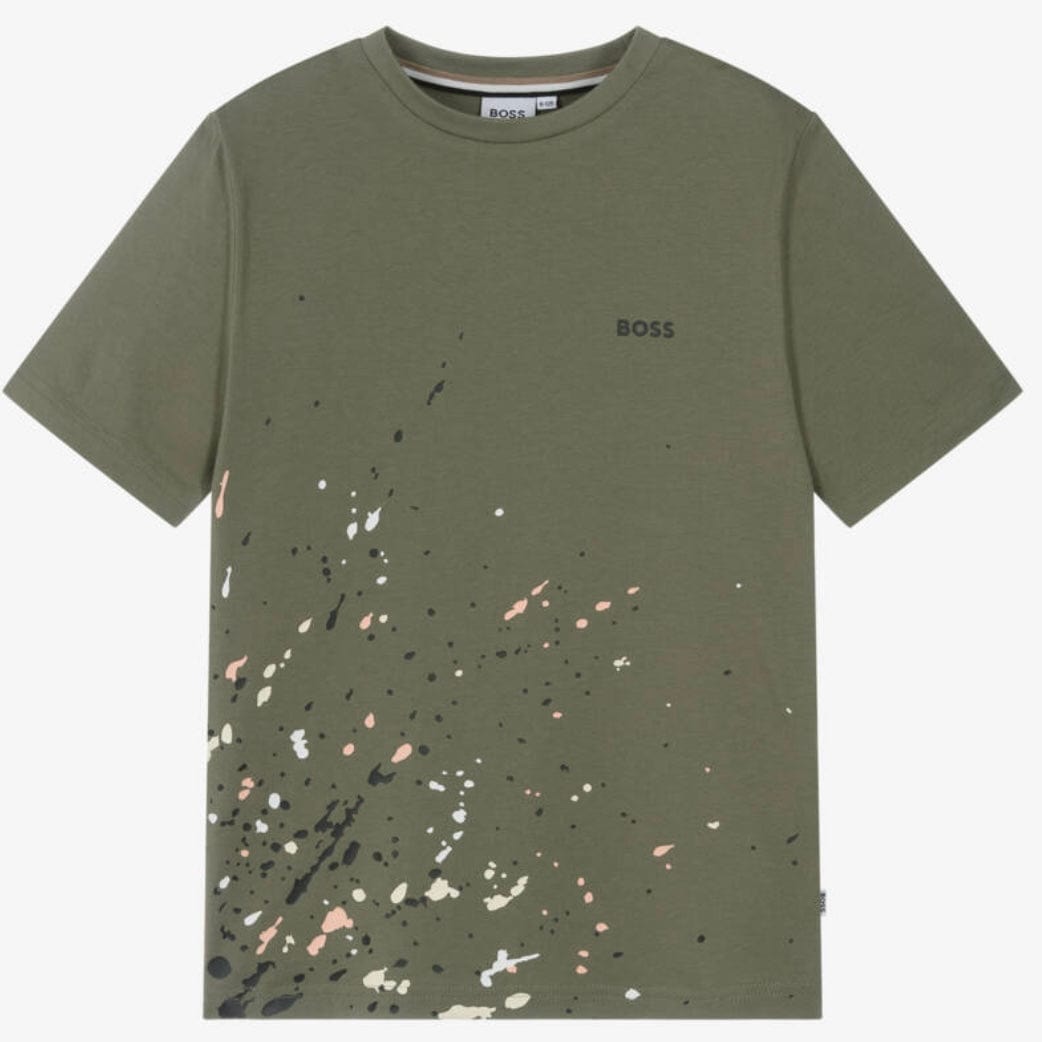 BOSS -  Spray T Shirt - Green