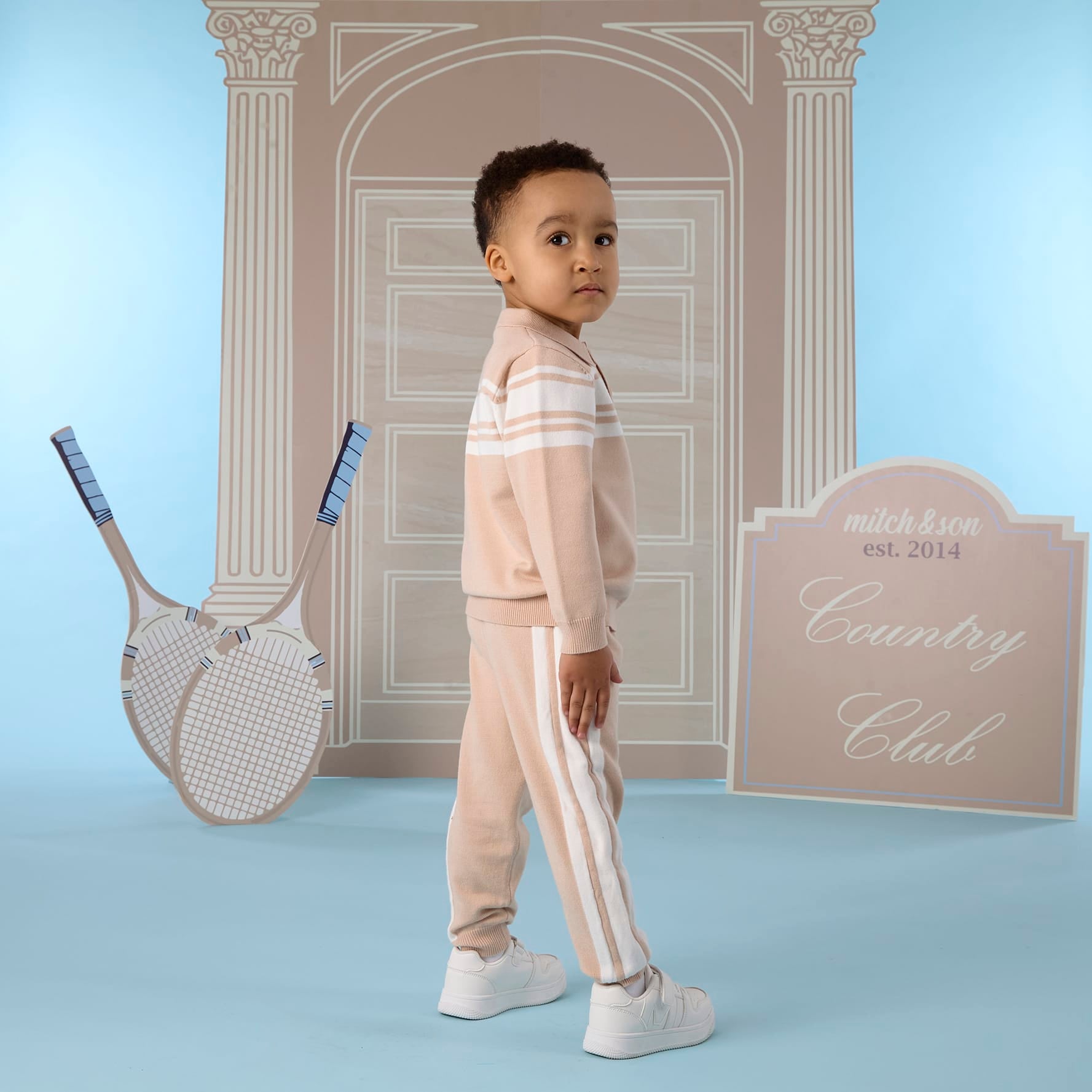 MITCH & SON - Classic Collection Travis - Knitted Tracksuit - Stone Beige