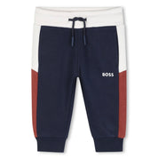 BOSS - Toddler Colour Block Zip Hoodie Three Piece Tracksuit  -  Navy