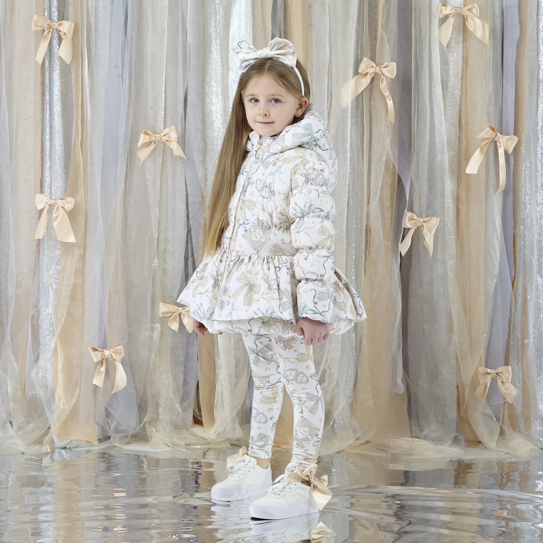 A DEE - Eau De A Dee Ava Bow Print Jacket - Snow White