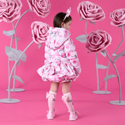 A DEE - Winter Bloom Ava Rose Print Jacket - Pale Pink