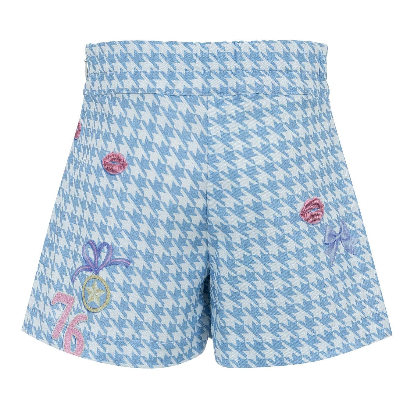 LAPIN HOUSE - Dog Tooth Bow Skort Set - Blue