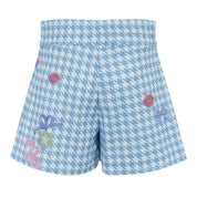 LAPIN HOUSE - Dog Tooth Bow Skort Set - Blue