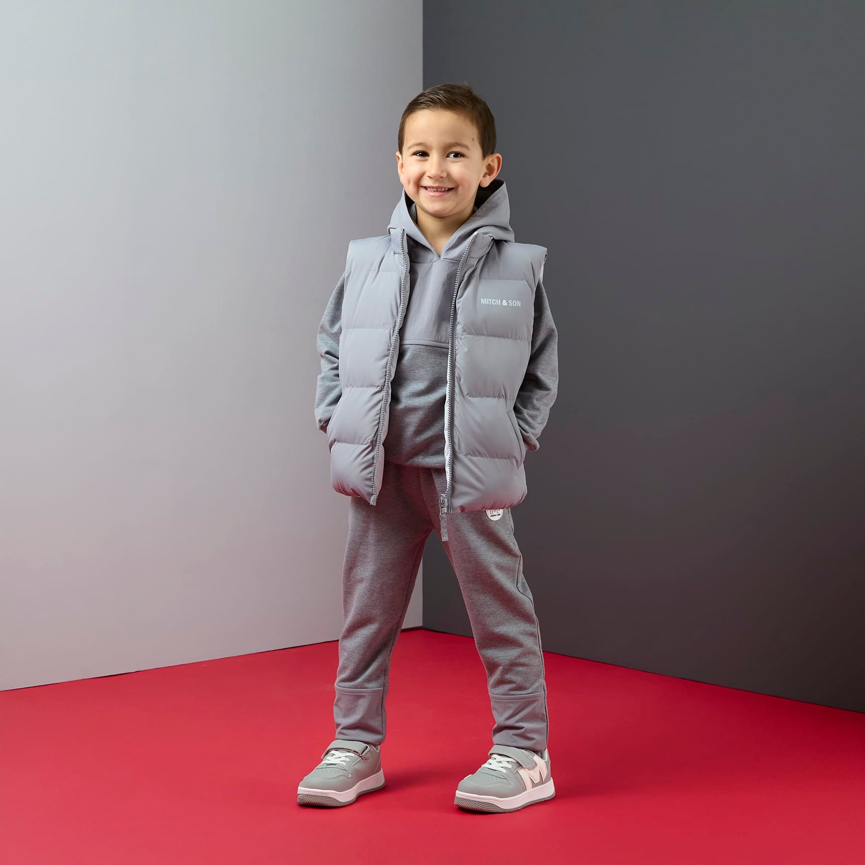 MITCH & SON - Dynamic Grey Tristan - Reversible Gilet - Grey
