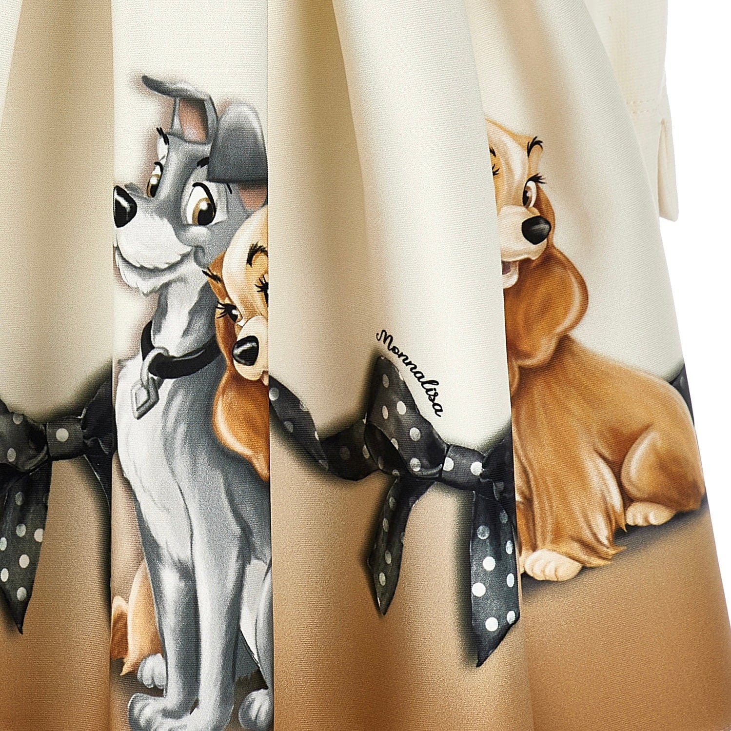 MONNALISA - Lady & The Tramp Belted Dress - Cream