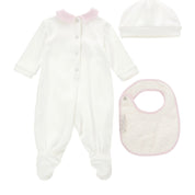 MONNALISA - Dumbo Babygrow Three Piece Set - White