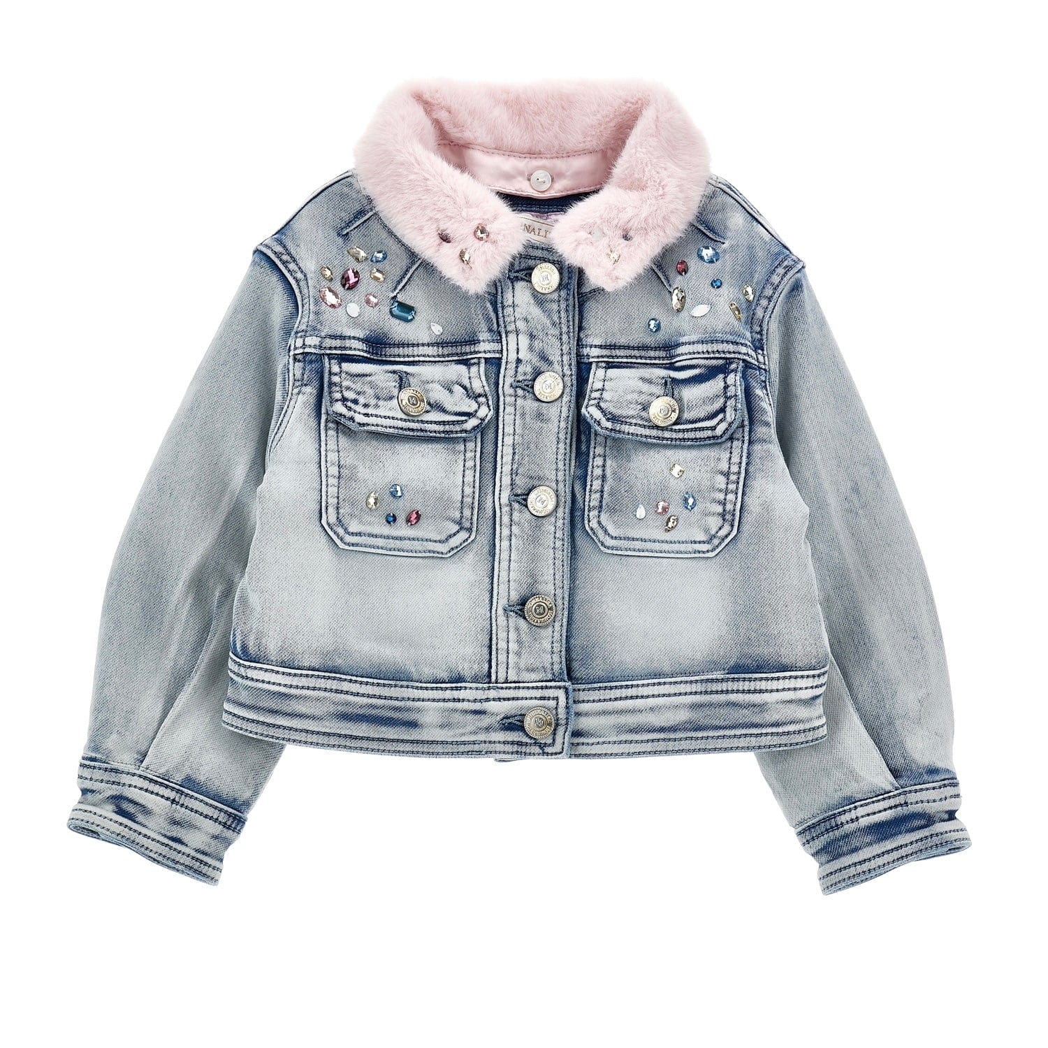 MONNALISA - Lilo & Stich Denim Jacket - Pink