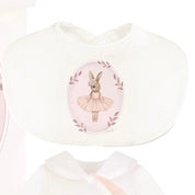 JAMIKS - Velour Eugenie Rabbit Bib - Pink