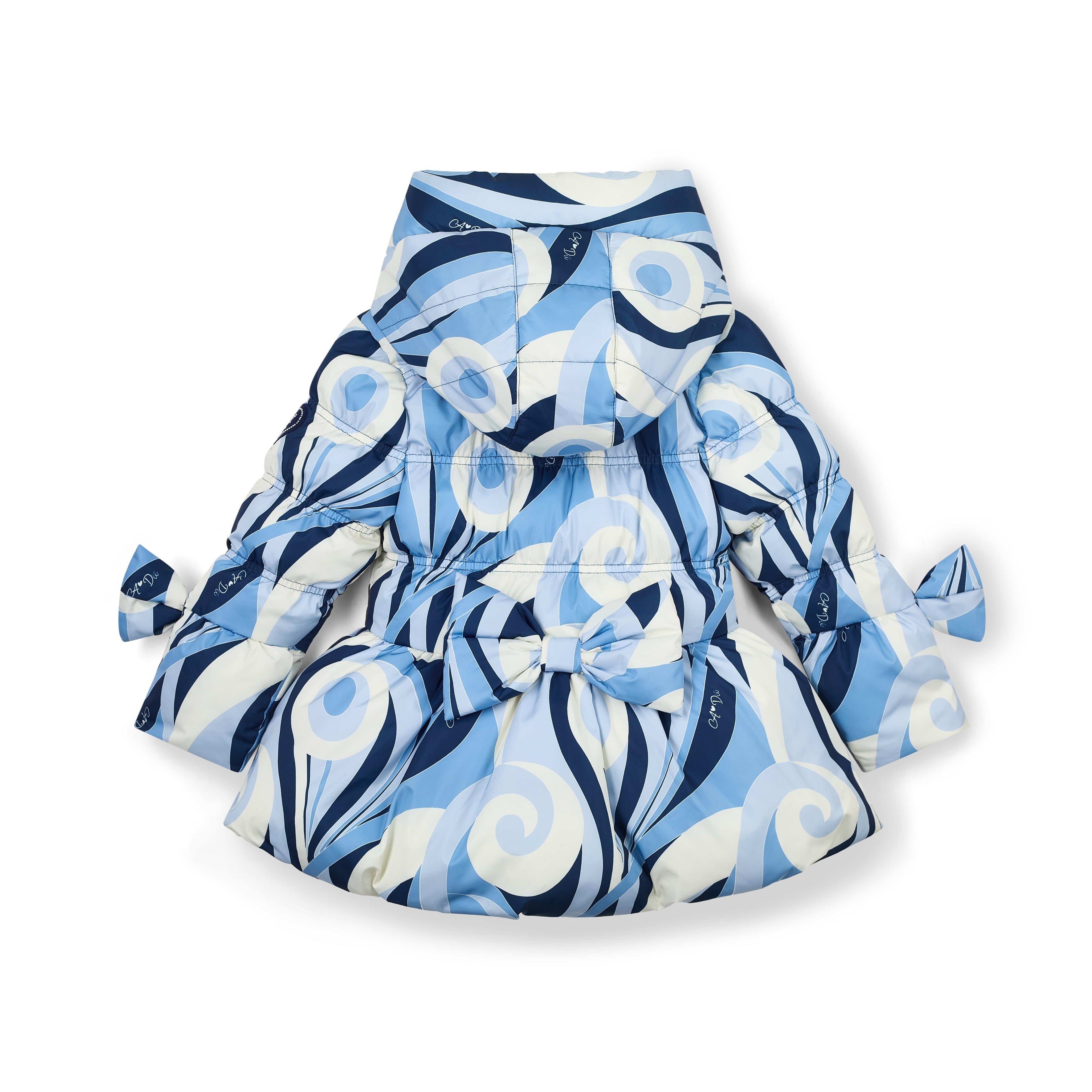 A DEE - Twilight Twirls Nylah Swirl Print Bow Jacket - Powder Blue