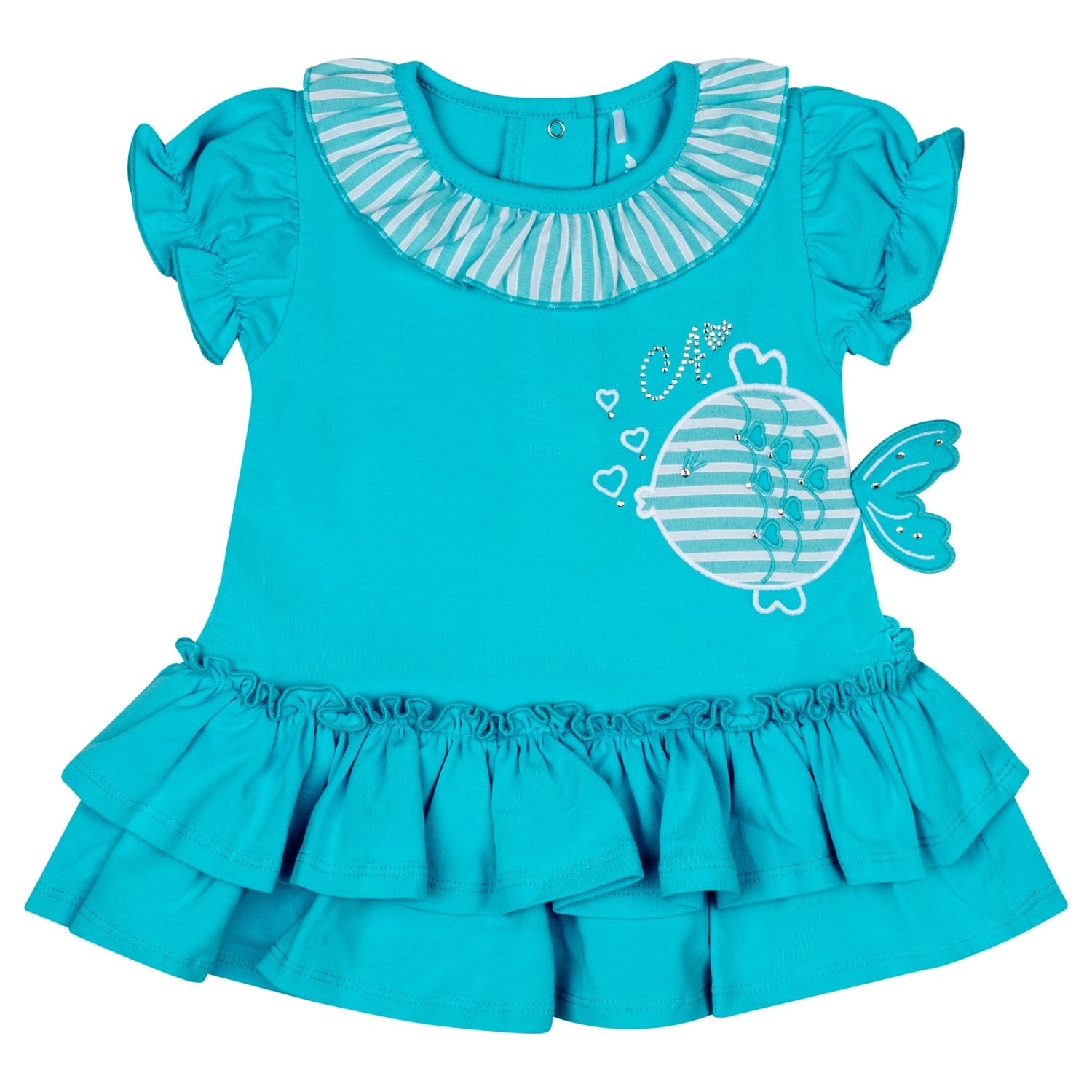 LITTLE A - Kim Little Fish Dress - Aruba Blue