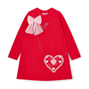 A DEE -  Love Story Lotus Jersy Handbag Dress - Vibrant Red