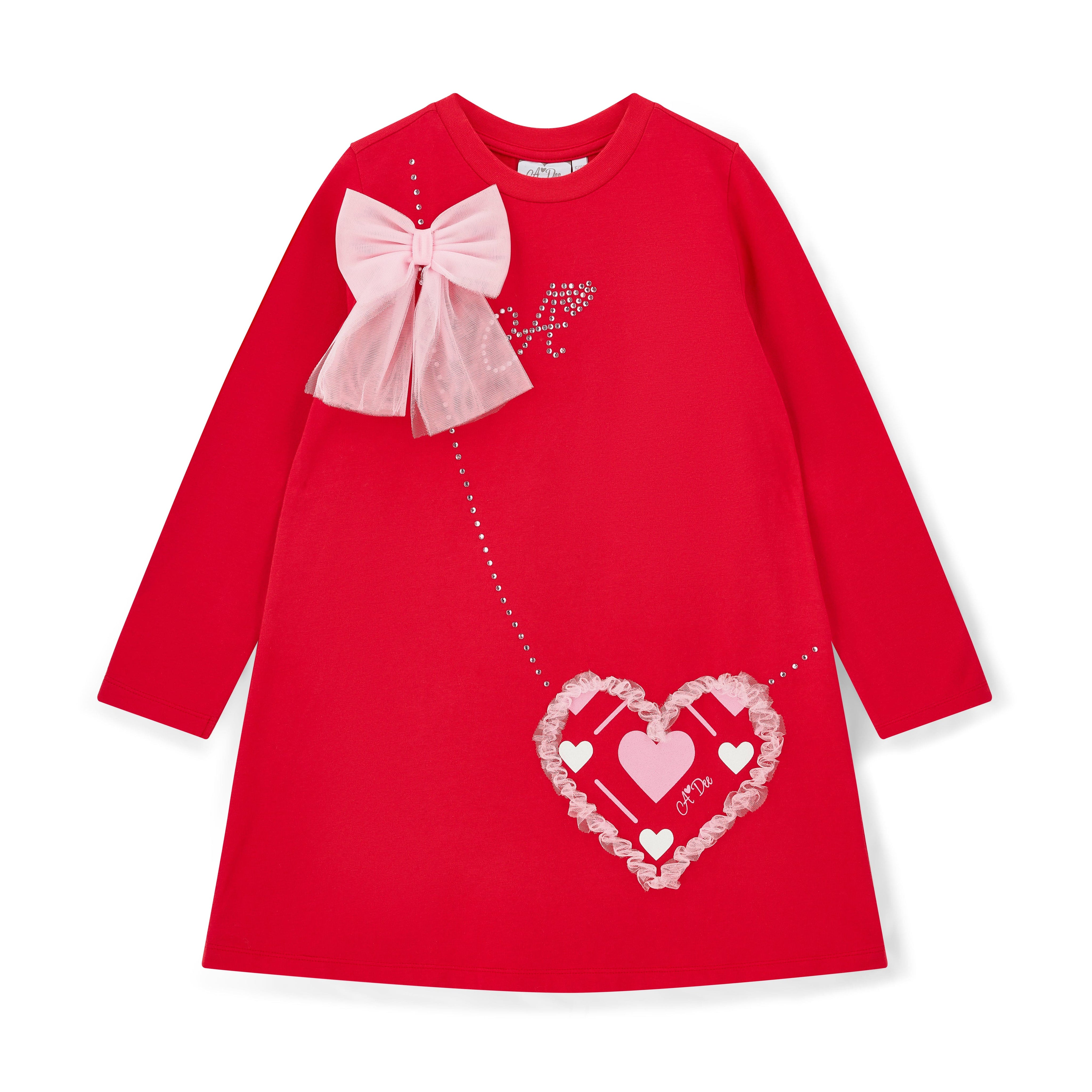 A DEE -  Love Story Lotus Jersy Handbag Dress - Vibrant Red