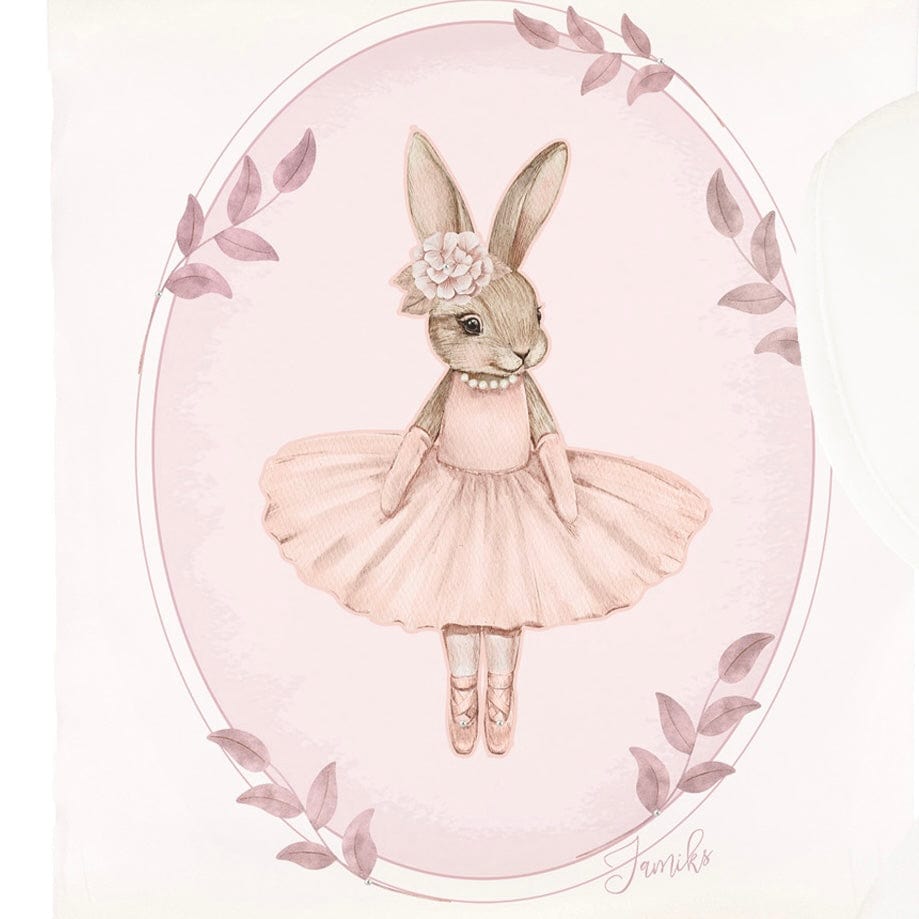 JAMIKS - Velour Eugenie Rabbit Blanket- Pink