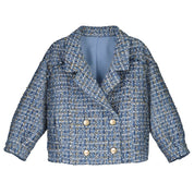 ABEL & LULA - Tweed Jacket Blouse & Skirt - Blue