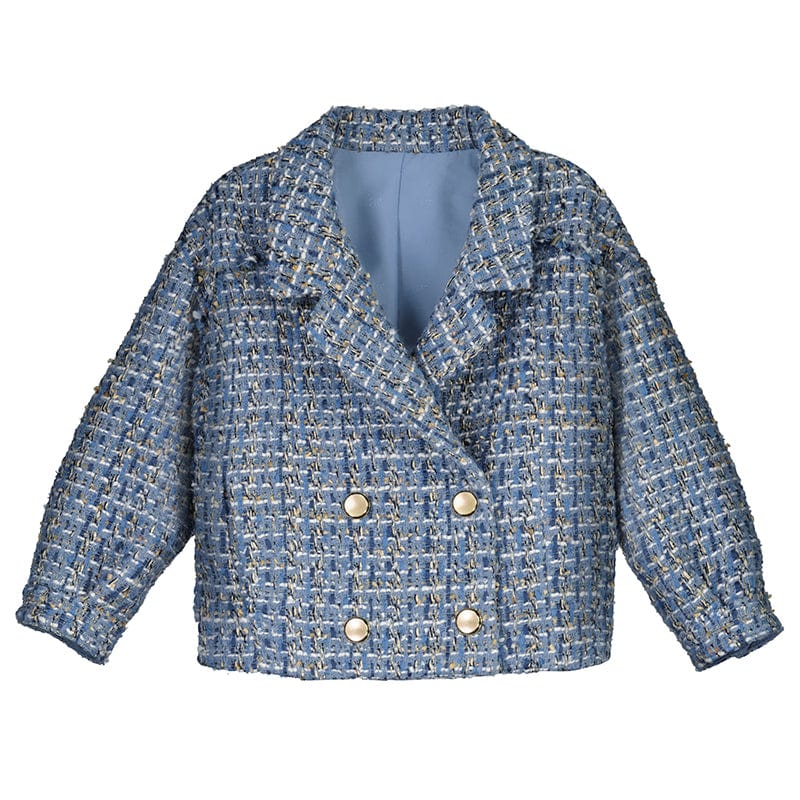 ABEL & LULA - Tweed Jacket Blouse & Skirt - Blue