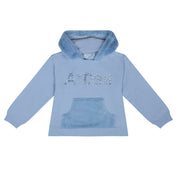 A DEE - A Dee On Ice Peaches Faux Fur Hoody Set - Iced Blue