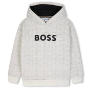 BOSS - Logo Hooded Sweatshirt  -  Ivory