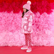 A DEE - Love Story Liliana Padded Jacket With Frill Heart Pockets - Peony Pink