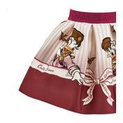 MONNALISA - Daisy Duck Top & Skirt Set - Burgundy
