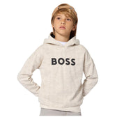 BOSS - Logo Hooded Sweatshirt  -  Ivory