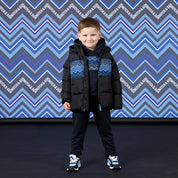 MITCH & SON - Winter Chevron Wyatt - Zig Zag Jacket - Black