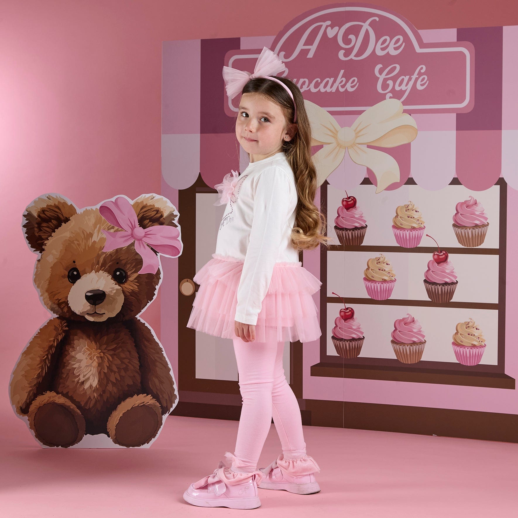 A DEE - Teddy Bear Bakery Mila Tulle Legging Set - Snow White
