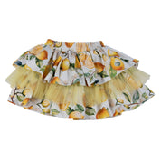 Daga - Sunny Lemons Print Skirt Set - Yellow