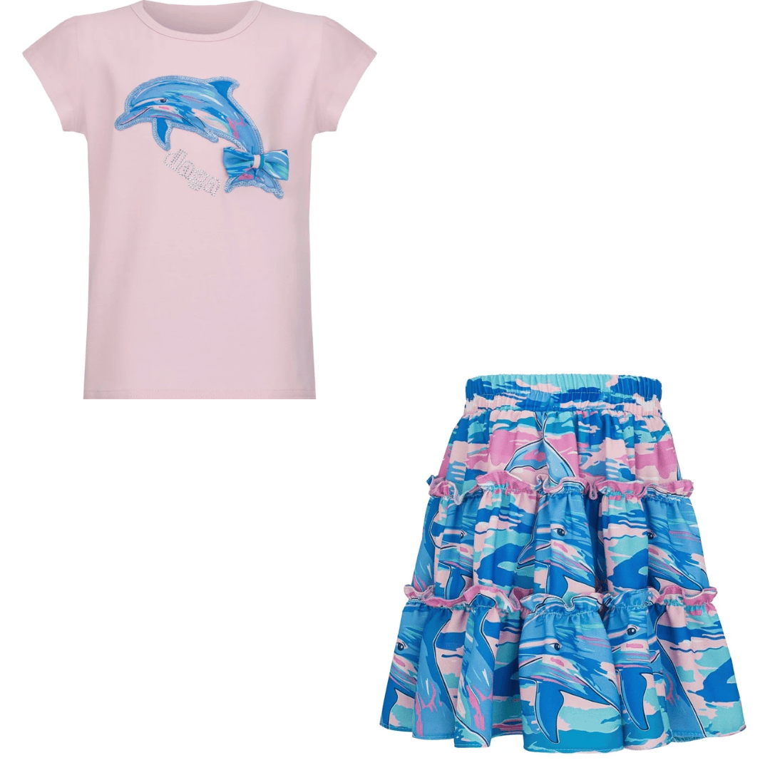 Daga -Ocean Kiss Skirt Set - Pink