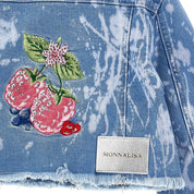 MONNALISA - Alice In Wonderland Denim Jacket - Blue