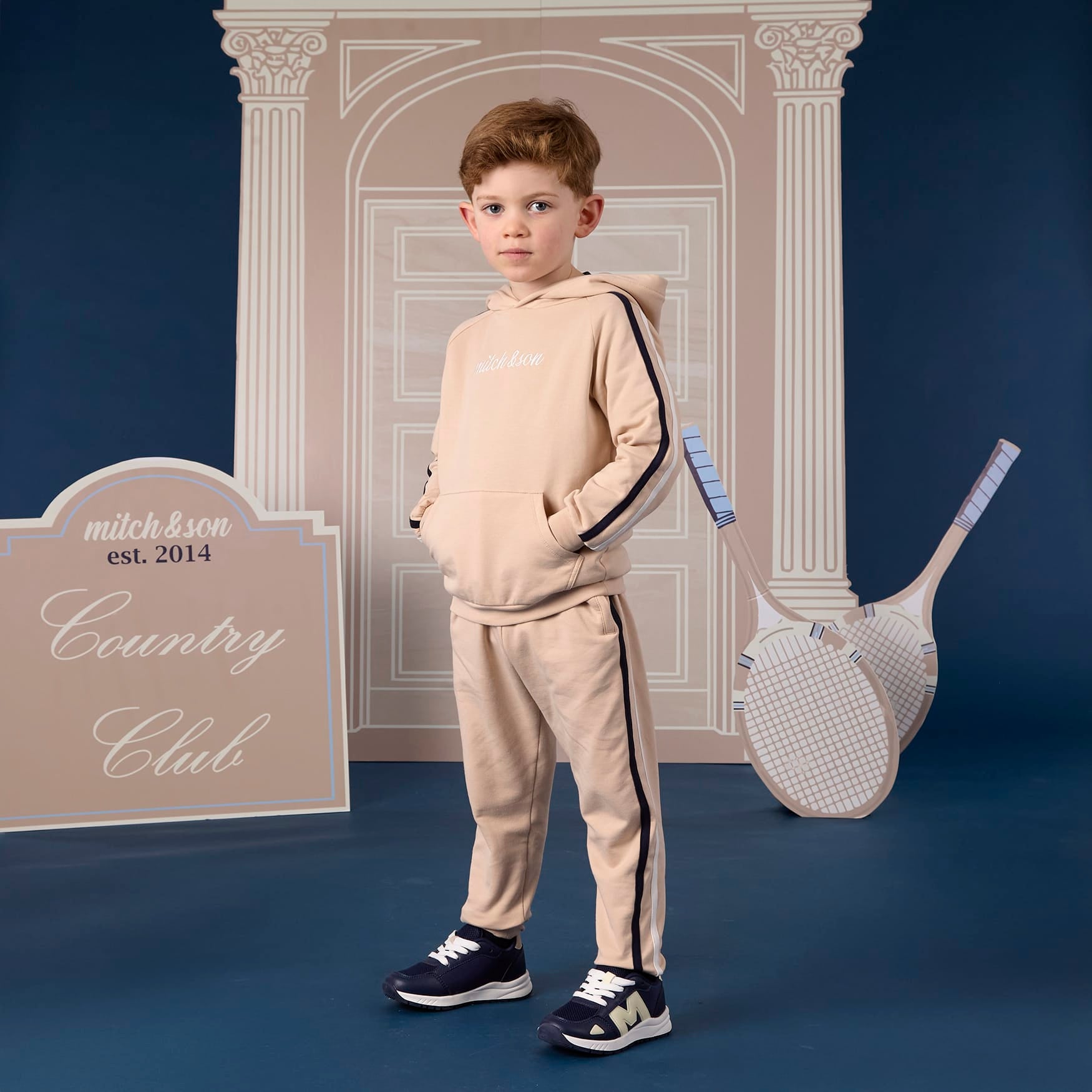 MITCH & SON - Classic Collection Scott - Hoodie Tracksuit - Stone Beige