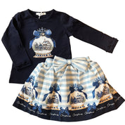 IS - Snow Globe Skirt Set - Navy
