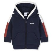 BOSS - Toddler Colour Block Zip Hoodie Three Piece Tracksuit  -  Navy